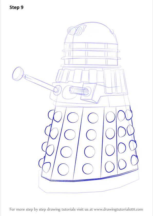 Step by Step How to Draw Dalek from Doctor Who