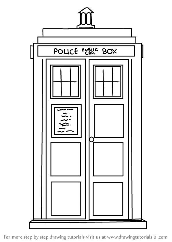 Learn How to Draw Tardis from Doctor Who (Doctor Who) Step by Step