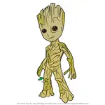 How to Draw Groot from Guardians of the Galaxy