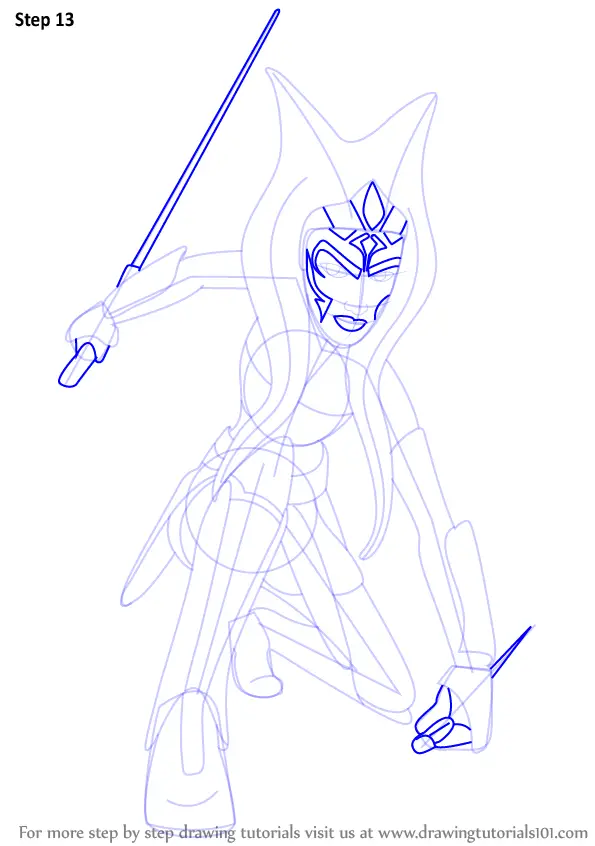 Learn How to Draw Ahsoka Tano from Star Wars (Star Wars) Step by Step