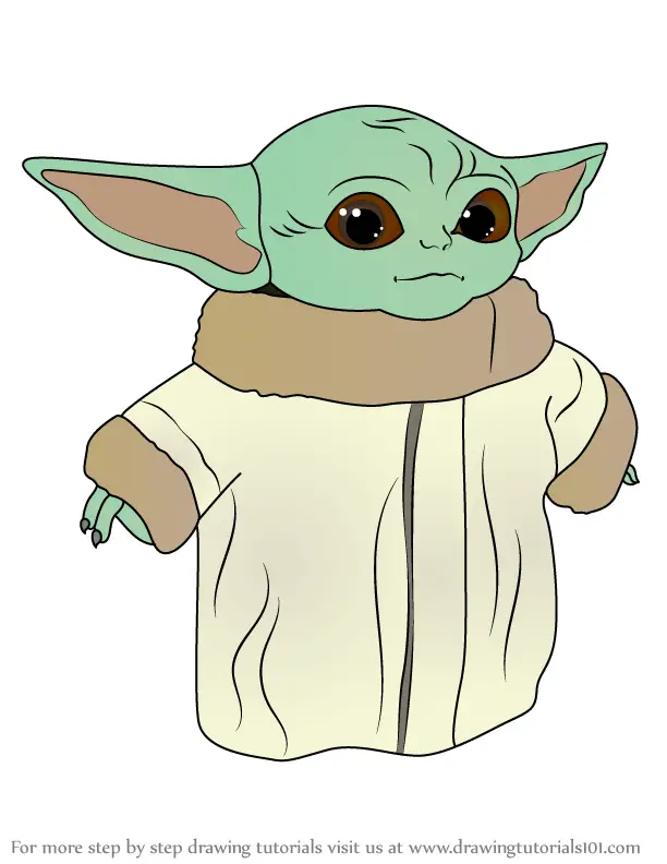 Learn How to Draw a Baby Yoda (Star Wars) Step by Step Drawing Tutorials