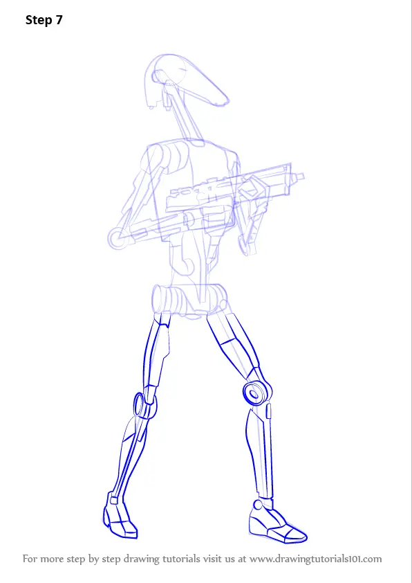 Learn How to Draw Battle Droid from Star Wars (Star Wars) Step by Step