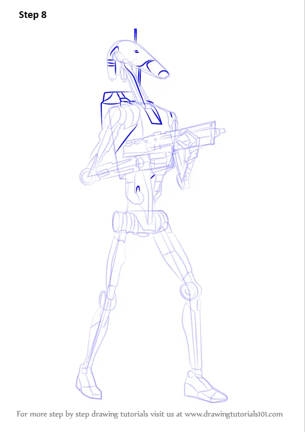 Learn How to Draw Battle Droid from Star Wars (Star Wars) Step by Step