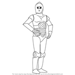 How to Draw C-3PO from Star Wars