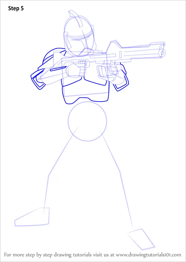 Learn How to Draw Clone Trooper from Star Wars (Star Wars) Step by Step