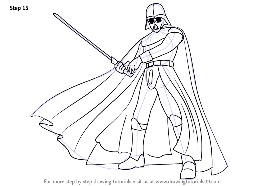 Step by Step How to Draw Darth Vader from Star Wars