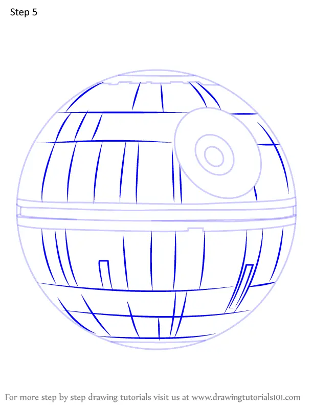 Step by Step How to Draw Death Star