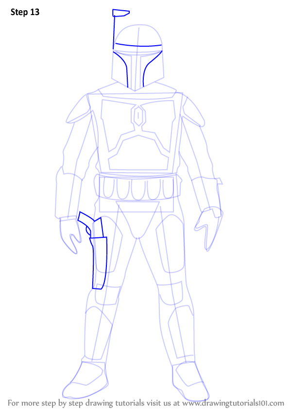 Learn How to Draw Jango Fett from Star Wars (Star Wars) Step by Step