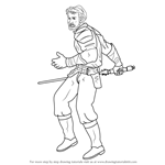 How to Draw Kyle Katarn from Star Wars