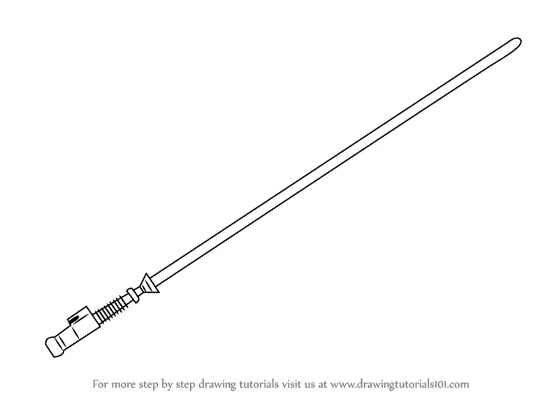 Learn How to Draw Lightsaber from Star Wars (Star Wars) Step by Step