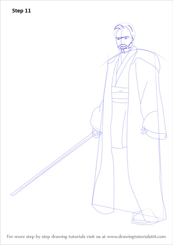 Learn How to Draw ObiWan Kenobi from Star Wars (Star Wars) Step by