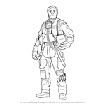 How to Draw Poe Dameron from Star Wars printable step by step drawing ...