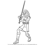 How to Draw Quinlan Vos from Star Wars