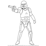 How to Draw Stormtrooper from Star Wars