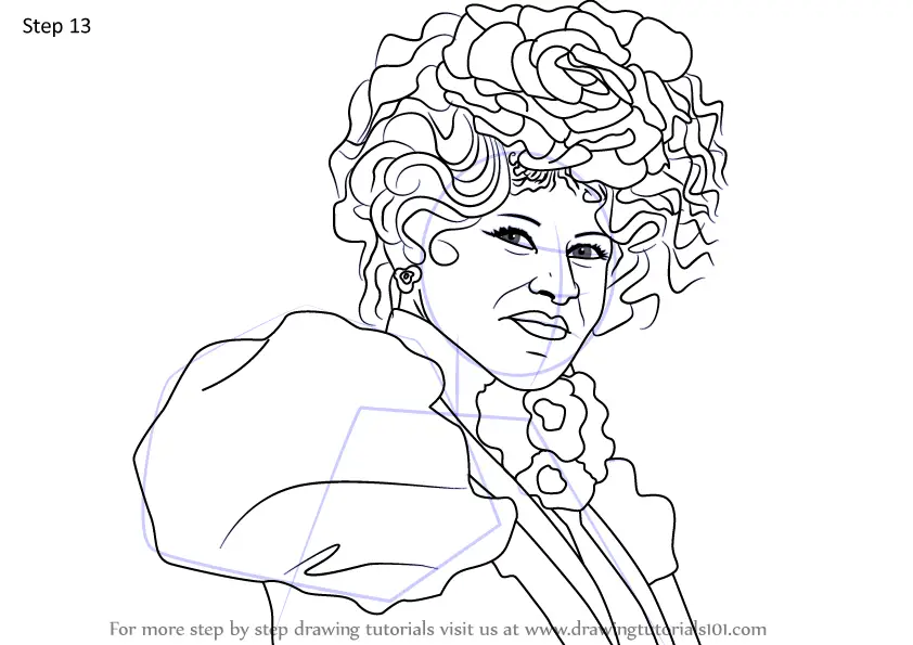 Learn How to Draw Effie from The Hunger Games (The Hunger Games) Step