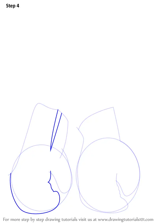 Step by Step How to Draw Boxing Gloves