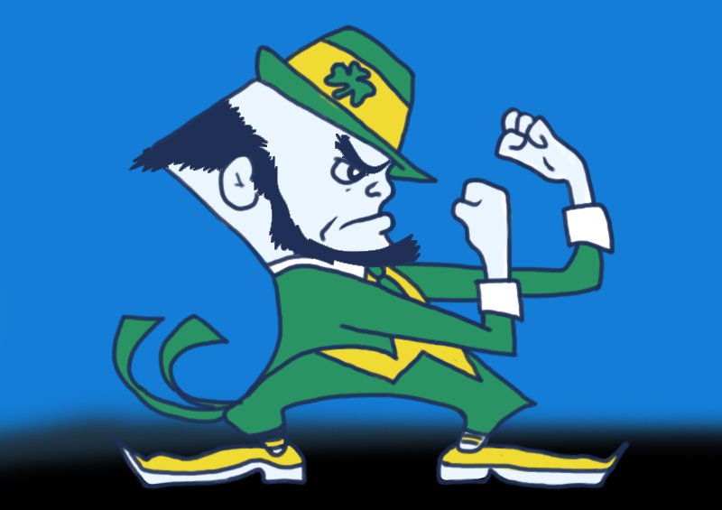 Step by Step How to Draw Notre Dame Fighting Irish Mascot