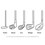 How to Draw Golf Clubs