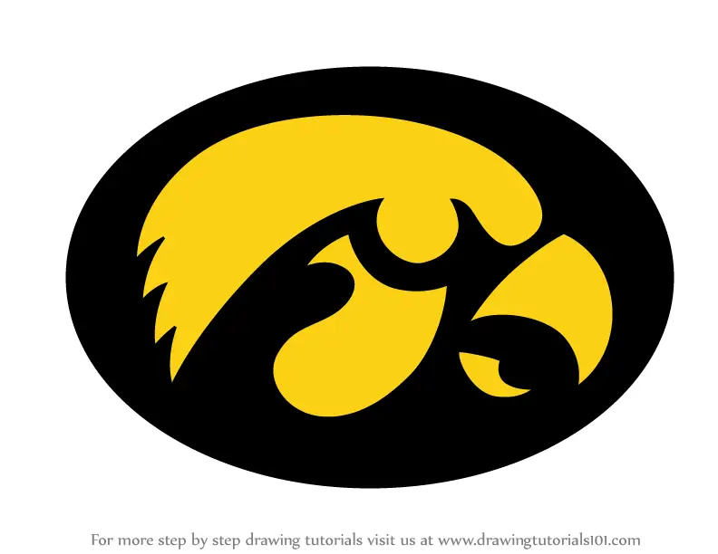 Learn How to Draw Iowa Hawkeyes Logo (Logos and Mascots) Step by Step