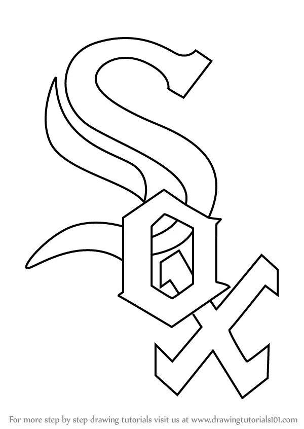 How To Draw The Chicago White Sox Logo, Step by Step, Drawing Guide, by  Dawn - DragoArt