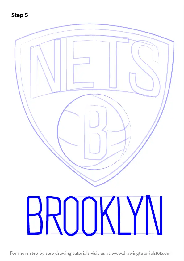 Learn How to Draw Brooklyn Nets Logo (NBA) Step by Step : Drawing Tutorials