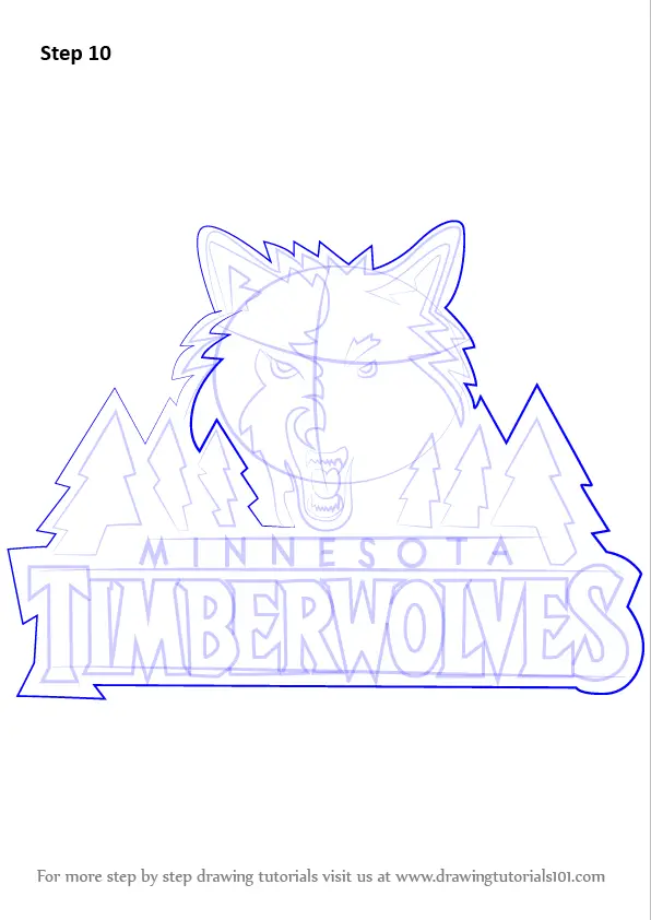 Learn How to Draw Minnesota Timberwolves Logo (NBA) Step by Step ...