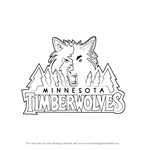 How to Draw Minnesota Timberwolves Logo