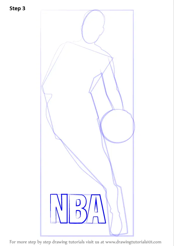 Learn How to Draw NBA Logo (NBA) Step by Step Drawing Tutorials