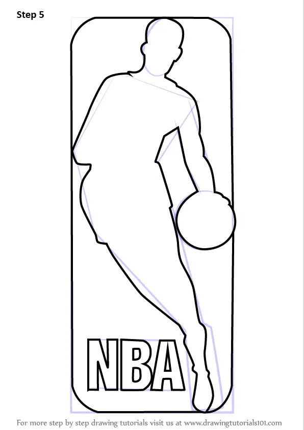 Learn How to Draw NBA Logo (NBA) Step by Step Drawing Tutorials