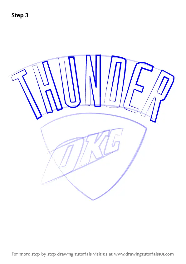 Learn How to Draw Oklahoma City Thunder Logo (NBA) Step by Step ...