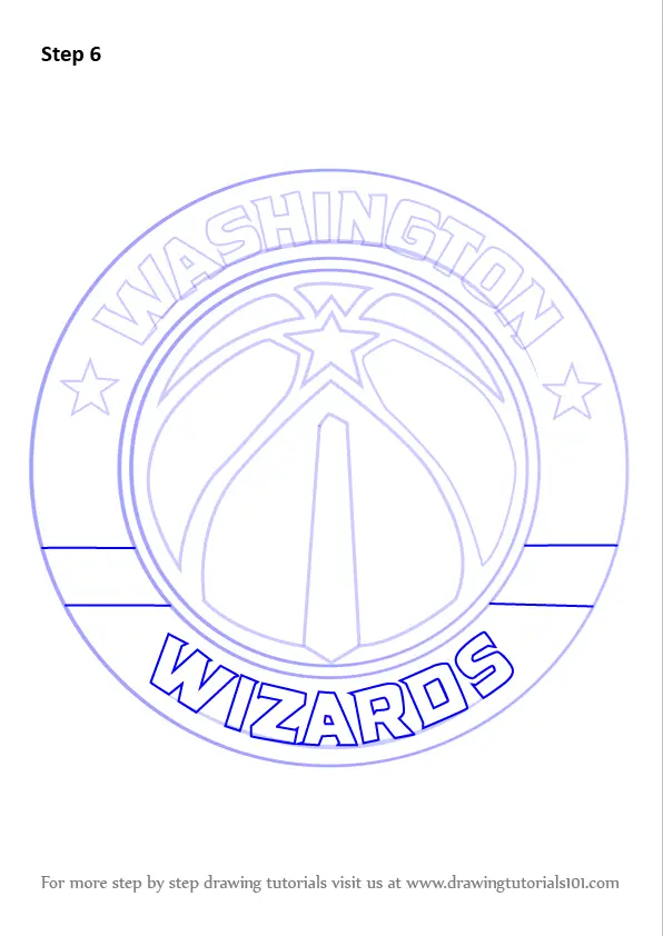 Learn How to Draw Washington Wizards Logo (NBA) Step by Step : Drawing ...