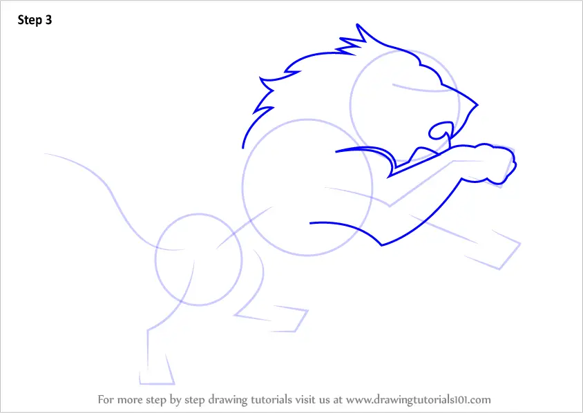 Learn How to Draw Detroit Lions Logo (NFL) Step by Step Drawing Tutorials