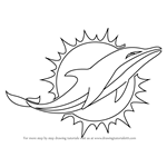 Learn How to Draw Miami Dolphins Logo (NFL) Step by Step : Drawing