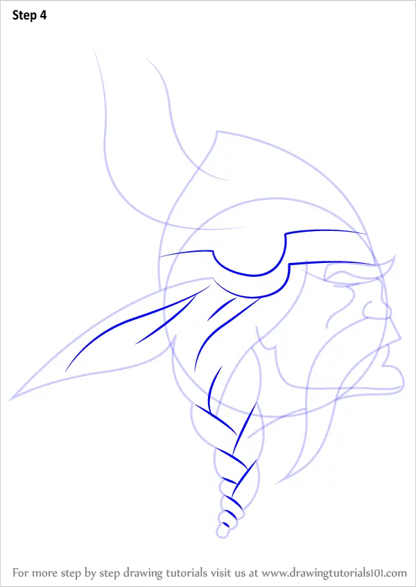 Learn How to Draw Minnesota Vikings Logo (NFL) Step by Step Drawing