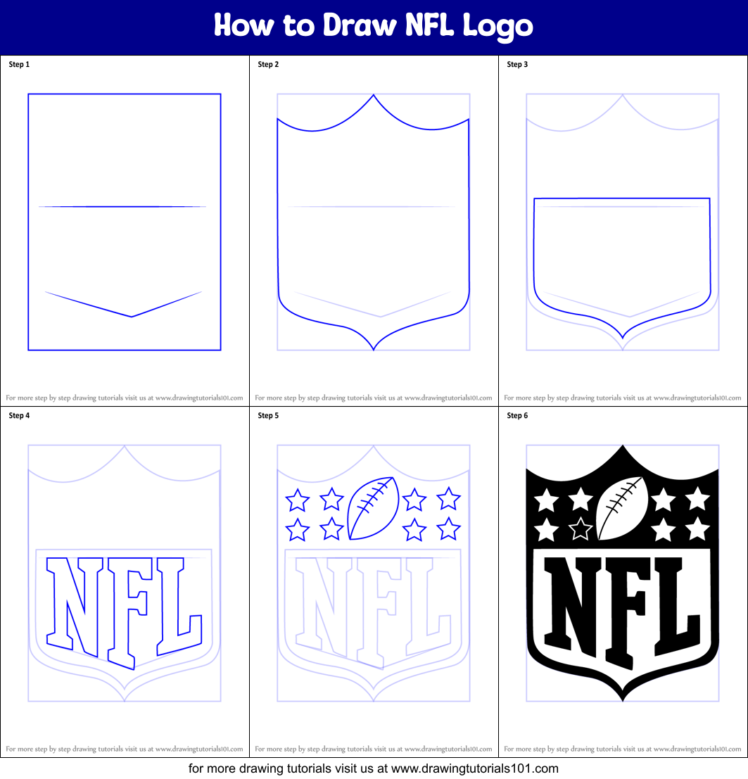 How to Draw NFL Logo (NFL) Step by Step