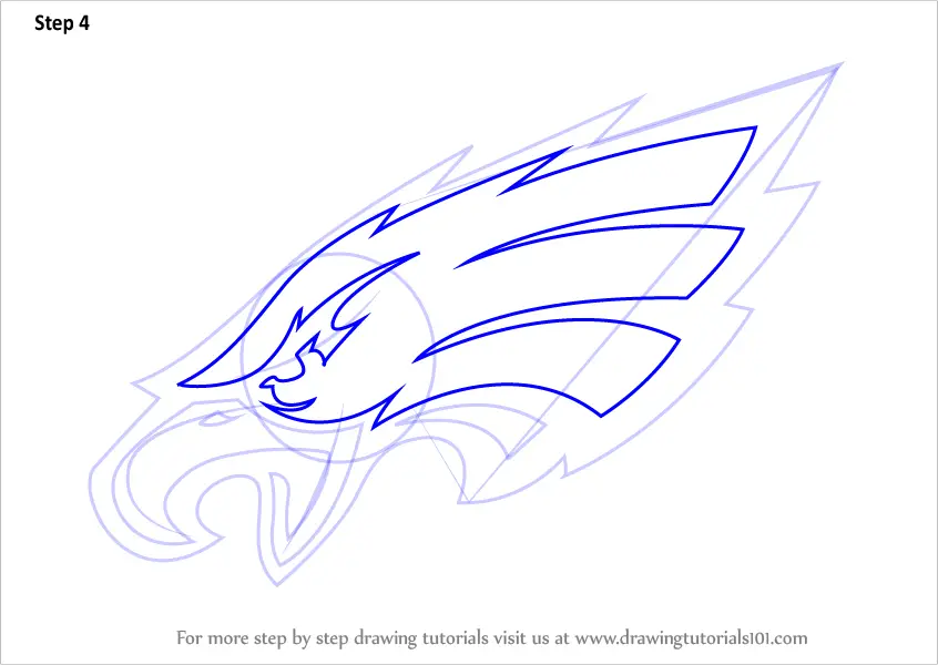 Learn How to Draw Philadelphia Eagles Logo (NFL) Step by Step : Drawing