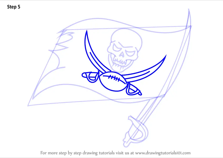 Learn How to Draw Tampa Bay Buccaneers Logo (NFL) Step by Step