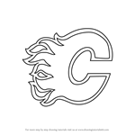 How to Draw Calgary Flames Logo