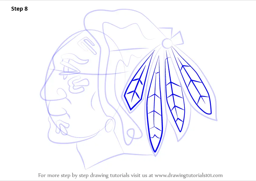 Learn How to Draw Chicago Blackhawks Logo (NHL) Step by Step Drawing