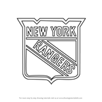 How to Draw New York Rangers Logo