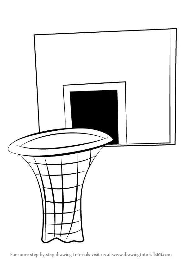 Learn How to Draw Basketball Hoop (Other Sports) Step by Step Drawing