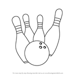 How to Draw Bowling Pins