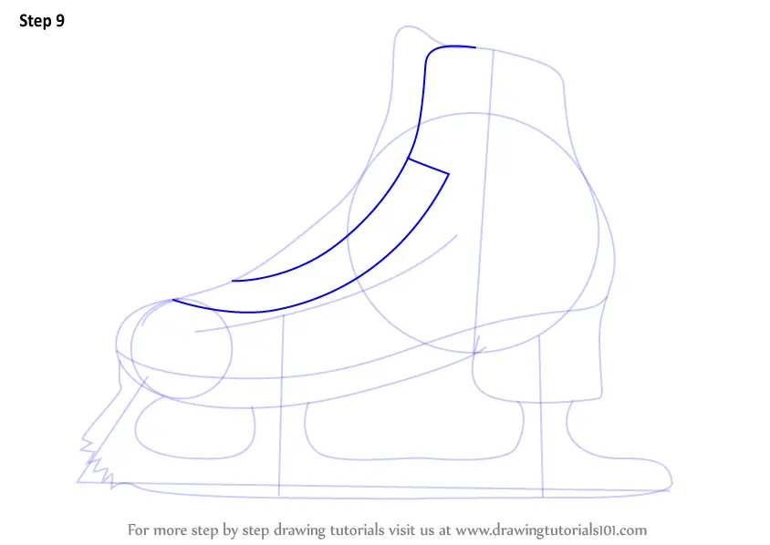 Коньки нарисовать легко поэтапно