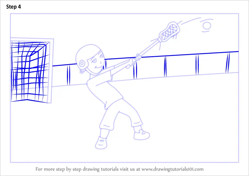 Learn How to Draw a Lacrosse Sport Scene (Other Sports) Step by Step