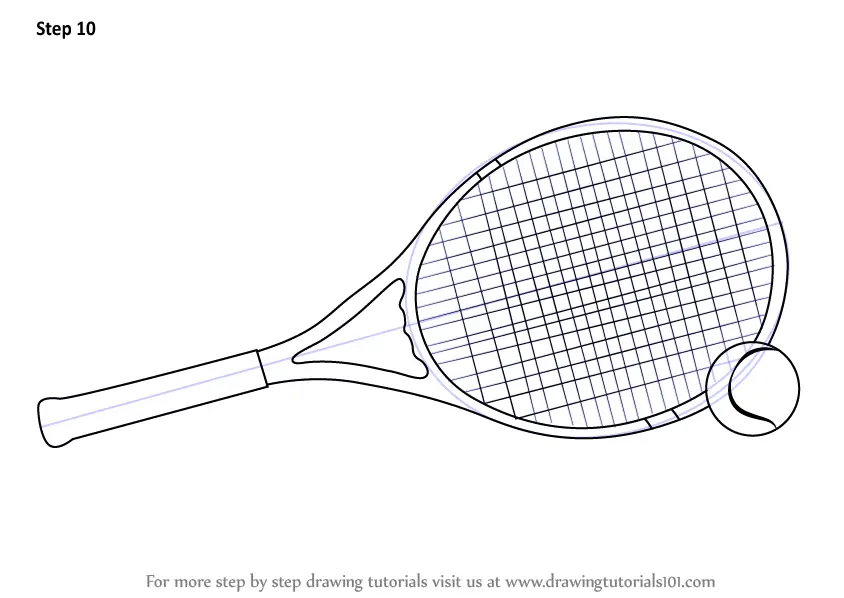 Learn How to Draw Tennis Racket and Ball (Other Sports) Step by Step