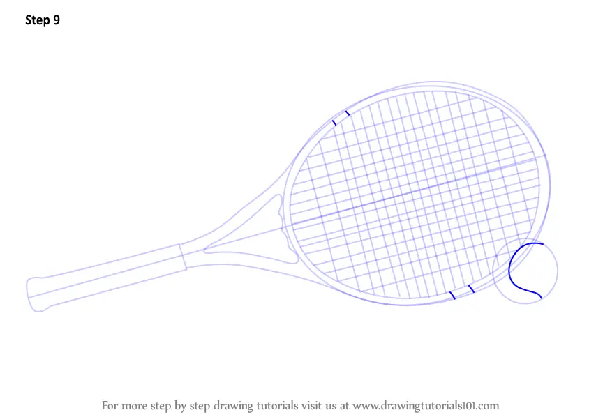 Learn How to Draw Tennis Racket and Ball (Other Sports) Step by Step