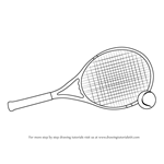 How to Draw Tennis Racket and Ball