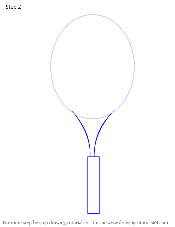 Learn How to Draw Tennis Racket (Other Sports) Step by Step : Drawing