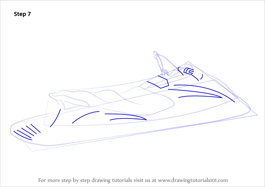 Step by Step How to Draw a Jet Ski