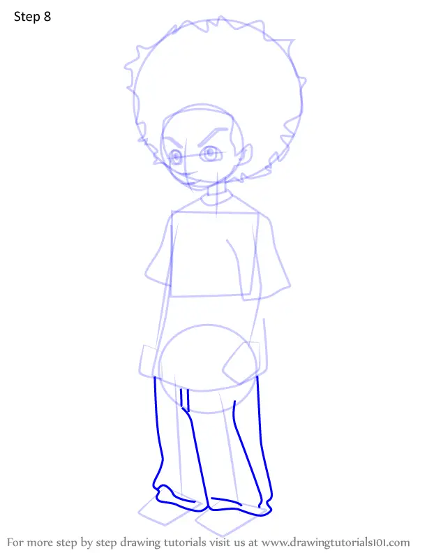 Learn How to Draw Huey Freeman from The Boondocks (The Boondocks) Step